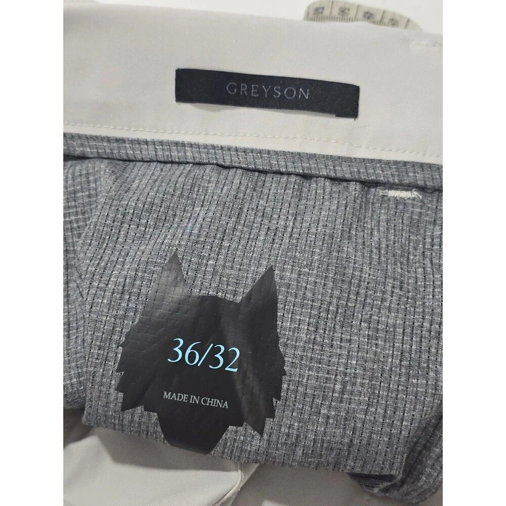 Greyson Performance Wainscott Stretch Golf Pants Light Grey Men's 36x30 BQ